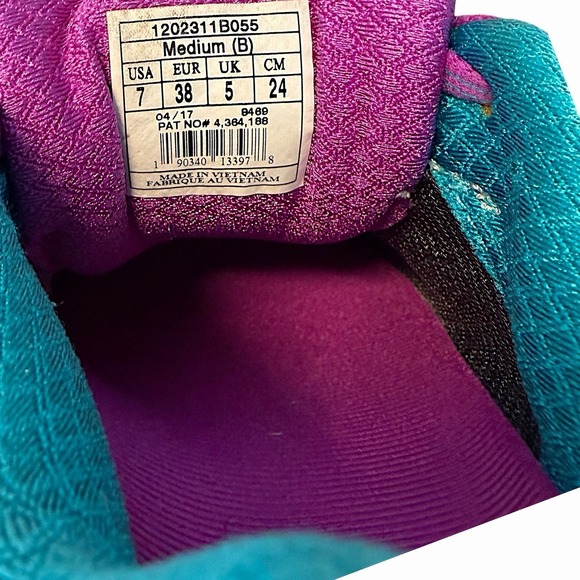 Brooks Adrenaline GTS 17 Running Shoes Womens US 7 B Silver Purple Teal- Read - Picture 9 of 11